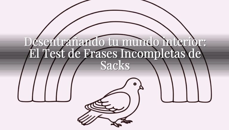 Desentrañando tu mundo interior: El Test de Frases Incompletas de Sacks