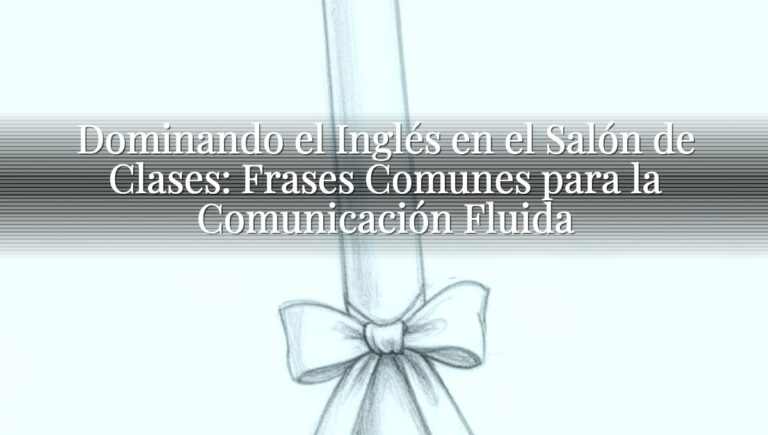 Dominando el Inglés en el Salón de Clases: Frases Comunes para la Comunicación Fluida