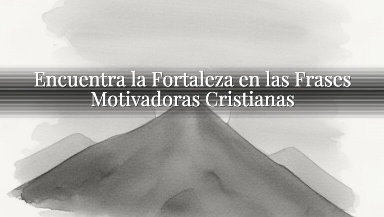 Encuentra la Fortaleza en las Frases Motivadoras Cristianas
