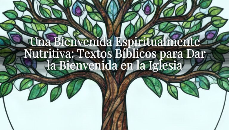 Una Bienvenida Espiritualmente Nutritiva: Textos Bíblicos para Dar la Bienvenida en la Iglesia