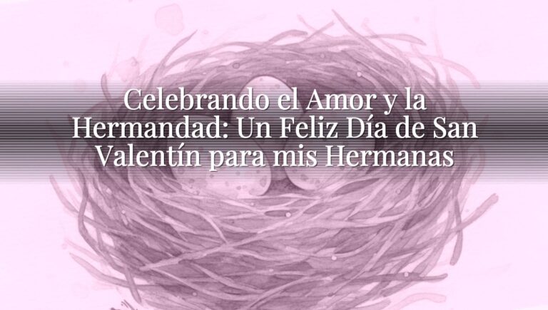 Celebrando el Amor y la Hermandad: Un Feliz Día de San Valentín para mis Hermanas