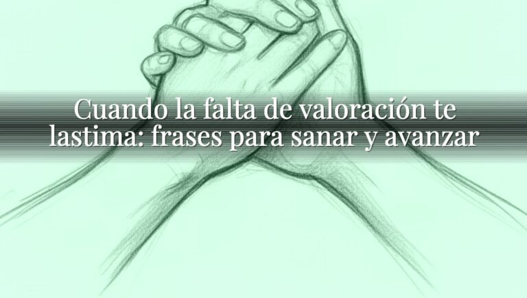 Cuando la falta de valoración te lastima: frases para sanar y avanzar
