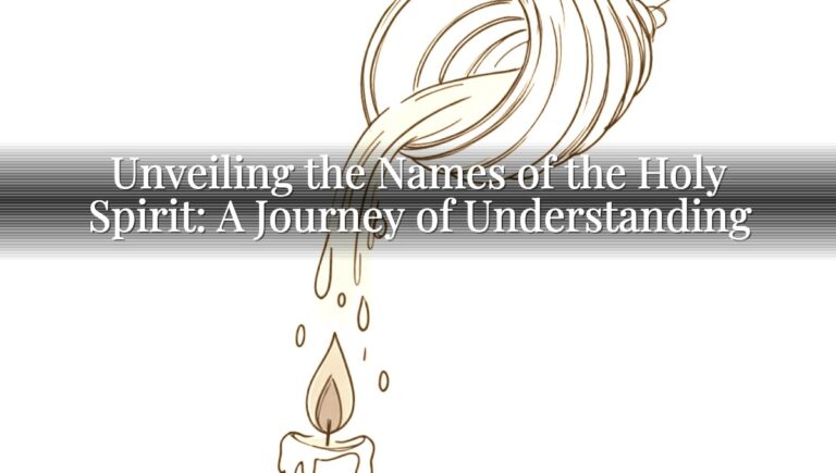 Unveiling the Names of the Holy Spirit: A Journey of Understanding