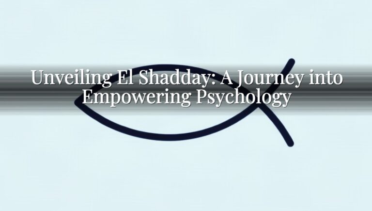 Unveiling El Shadday: A Journey into Empowering Psychology