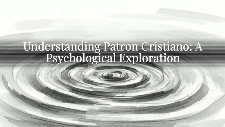Understanding Patron Cristiano: A Psychological Exploration