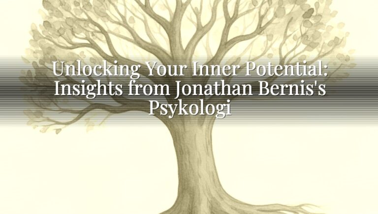 Unlocking Your Inner Potential: Insights from Jonathan Bernis's Psykologi
