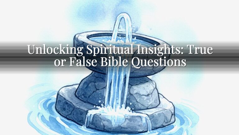 Unlocking Spiritual Insights: True or False Bible Questions