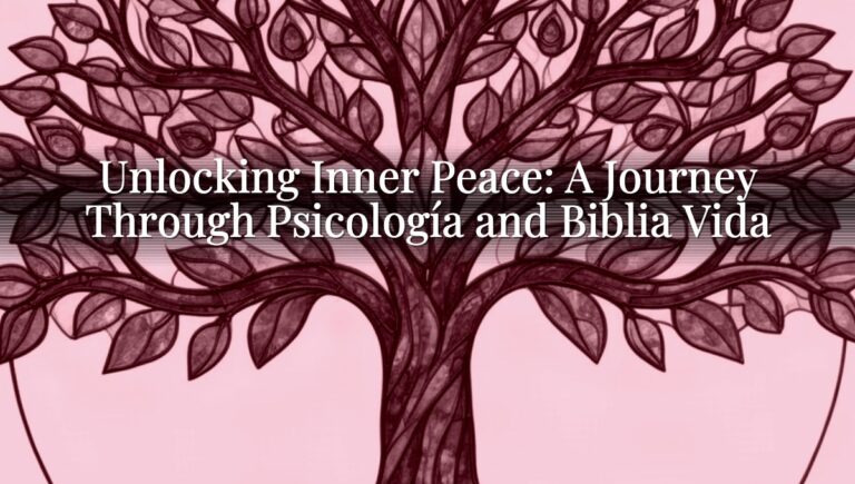 Unlocking Inner Peace: A Journey Through Psicología and Biblia Vida