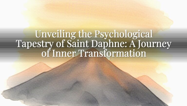 Unveiling the Psychological Tapestry of Saint Daphne: A Journey of Inner Transformation