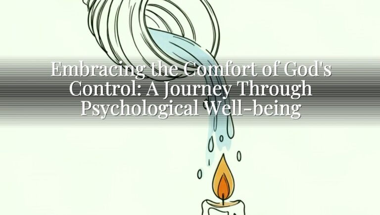 Embracing the Comfort of God's Control: A Journey Through Psychological Well-being