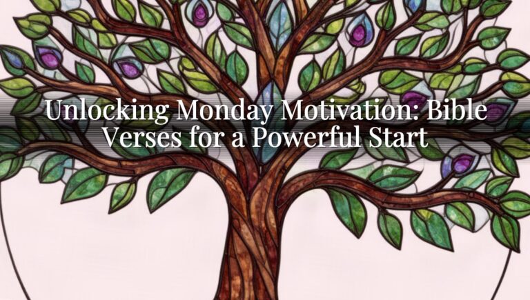 Unlocking Monday Motivation: Bible Verses for a Powerful Start