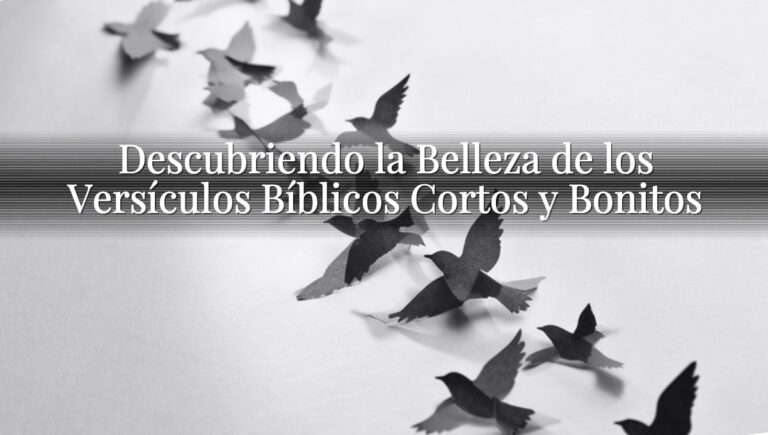 Descubriendo la Belleza de los Versículos Bíblicos Cortos y Bonitos