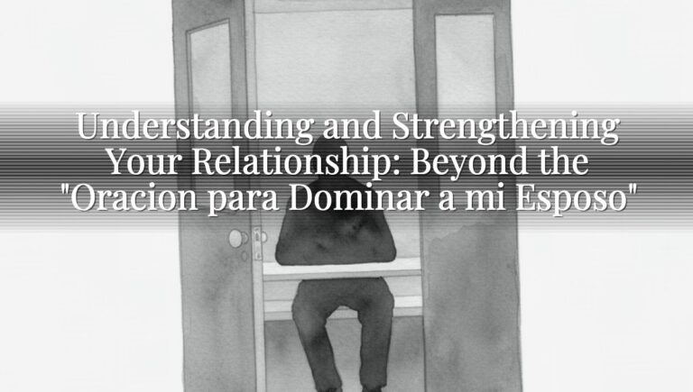 Understanding and Strengthening Your Relationship: Beyond the "Oracion para Dominar a mi Esposo"