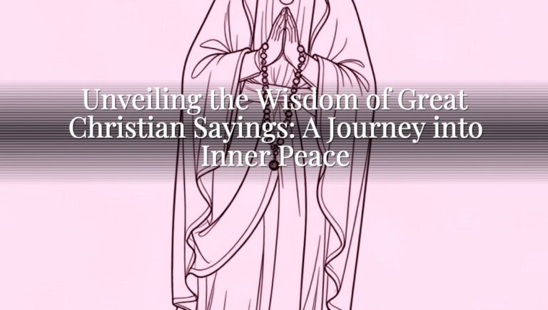 Unveiling the Wisdom of Great Christian Sayings: A Journey into Inner Peace