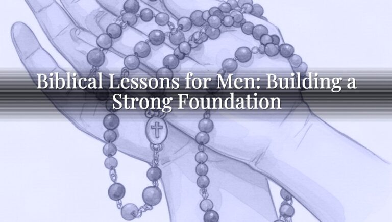 Biblical Lessons for Men: Building a Strong Foundation
