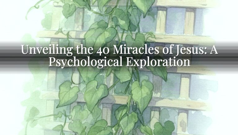 Unveiling the 40 Miracles of Jesus: A Psychological Exploration