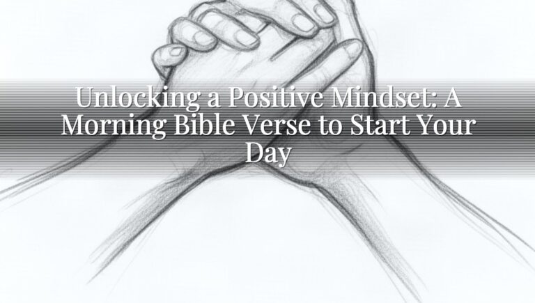Unlocking a Positive Mindset: A Morning Bible Verse to Start Your Day