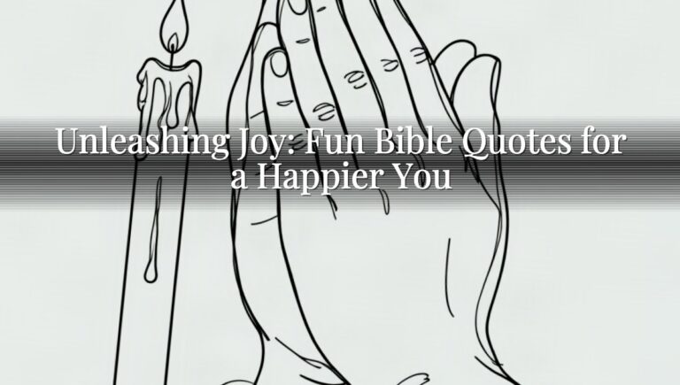 Unleashing Joy: Fun Bible Quotes for a Happier You