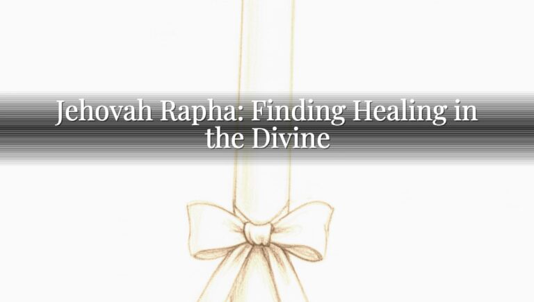 Jehovah Rapha: Finding Healing in the Divine