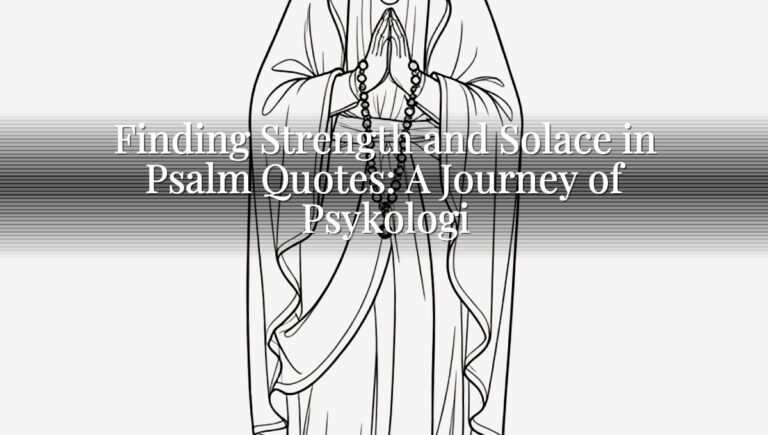 Finding Strength and Solace in Psalm Quotes: A Journey of Psykologi