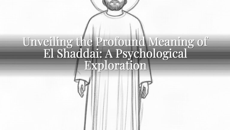 Unveiling the Profound Meaning of El Shaddai: A Psychological Exploration