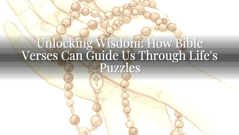 Unlocking Wisdom: How Bible Verses Can Guide Us Through Life's Puzzles