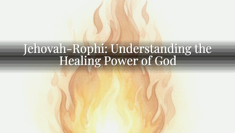 Jehovah-Rophi: Understanding the Healing Power of God