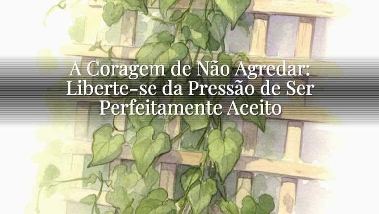 A Coragem de Não Agredar: Liberte-se da Pressão de Ser Perfeitamente Aceito
