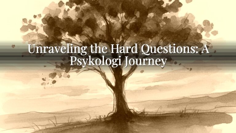 Unraveling the Hard Questions: A Psykologi Journey
