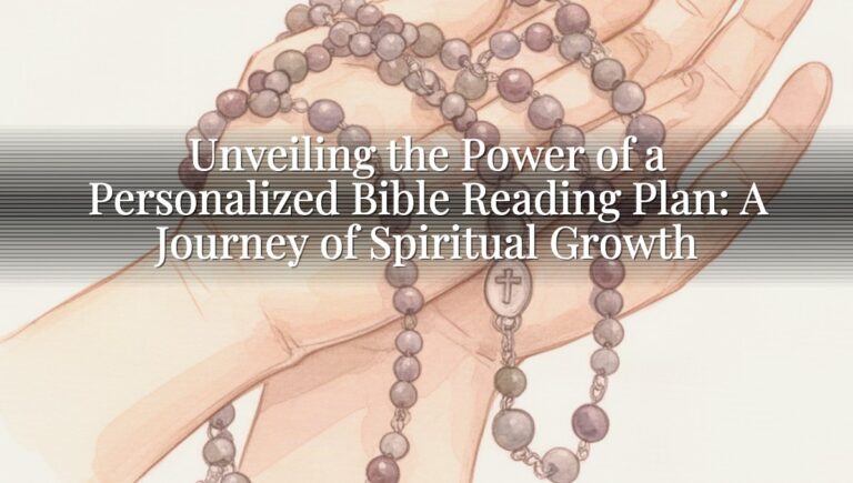 Unveiling the Power of a Personalized Bible Reading Plan: A Journey of Spiritual Growth