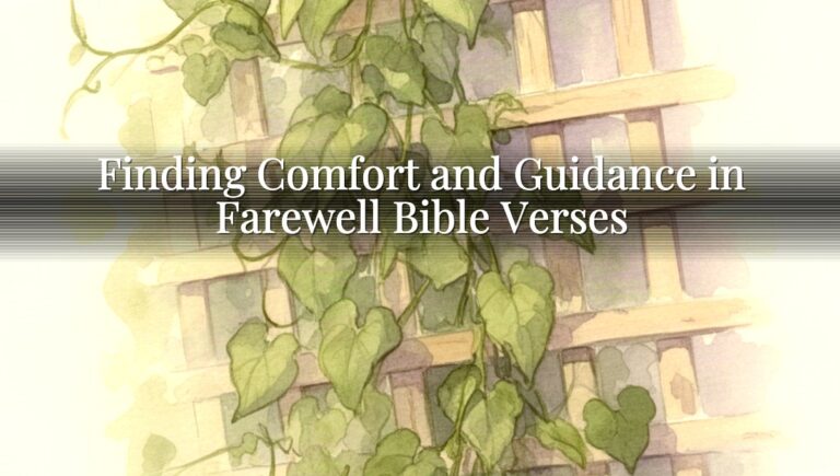 Finding Comfort and Guidance in Farewell Bible Verses