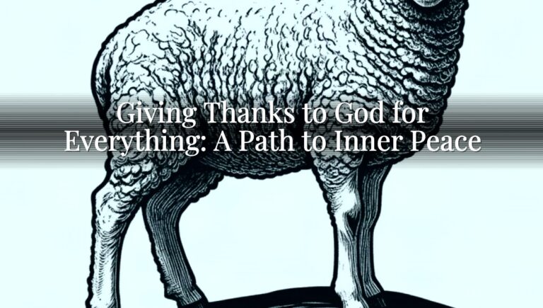 Giving Thanks to God for Everything: A Path to Inner Peace