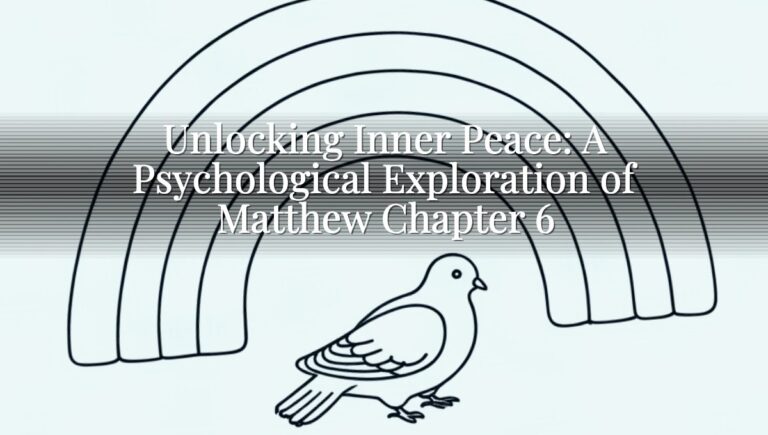 Unlocking Inner Peace: A Psychological Exploration of Matthew Chapter 6