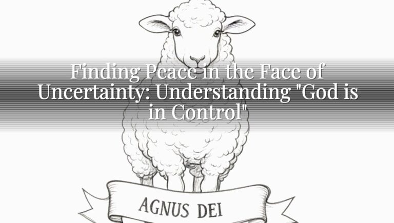 Finding Peace in the Face of Uncertainty: Understanding "God is in Control"