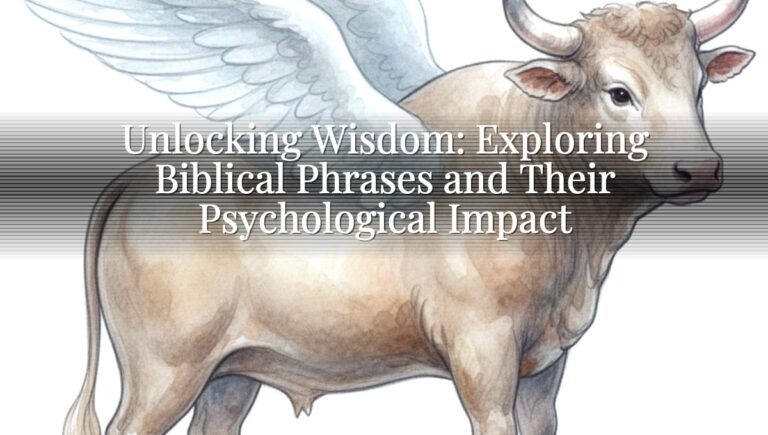 Unlocking Wisdom: Exploring Biblical Phrases and Their Psychological Impact