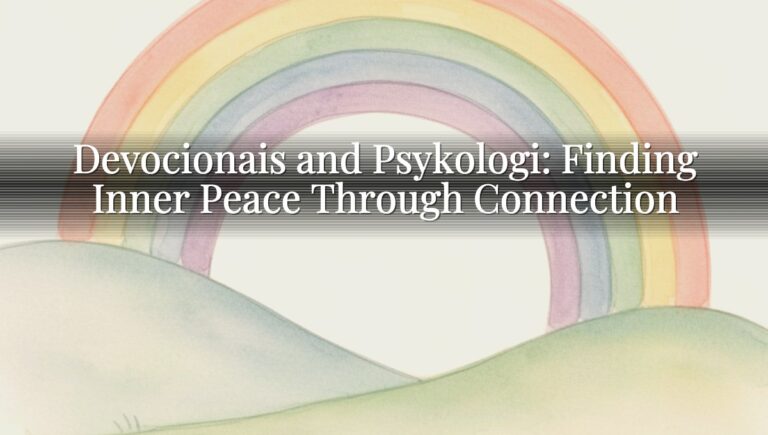 Devocionais and Psykologi: Finding Inner Peace Through Connection