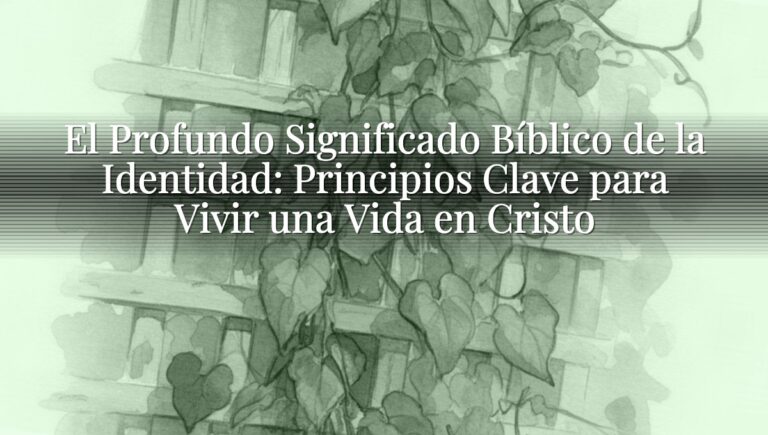 El Profundo Significado Bíblico de la Identidad: Principios Clave para Vivir una Vida en Cristo