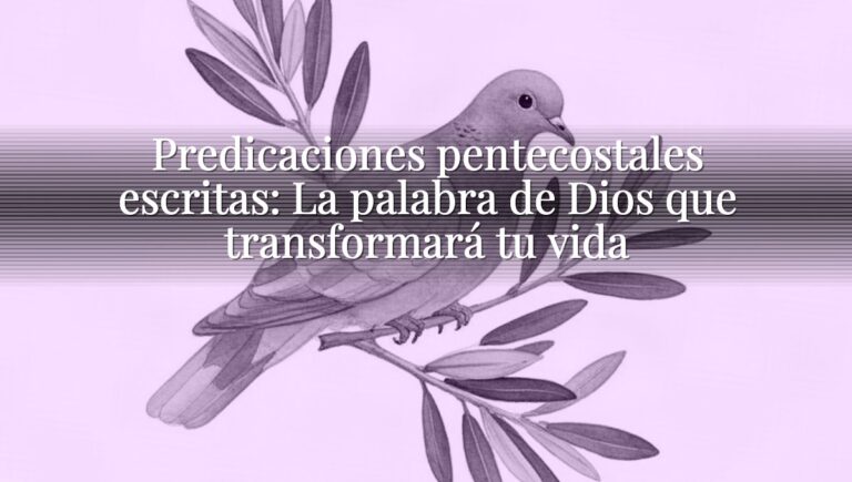 Predicaciones pentecostales escritas: La palabra de Dios que transformará tu vida