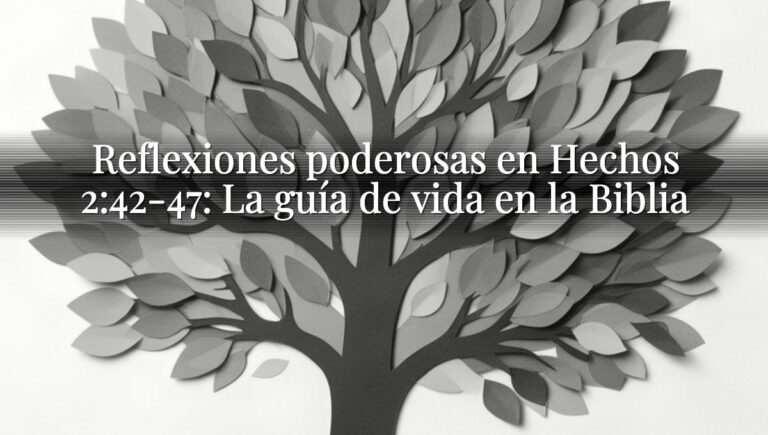 Reflexiones poderosas en Hechos 2:42-47: La guía de vida en la Biblia