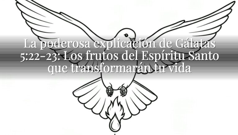 La poderosa explicación de Gálatas 5:22-23: Los frutos del Espíritu Santo que transformarán tu vida