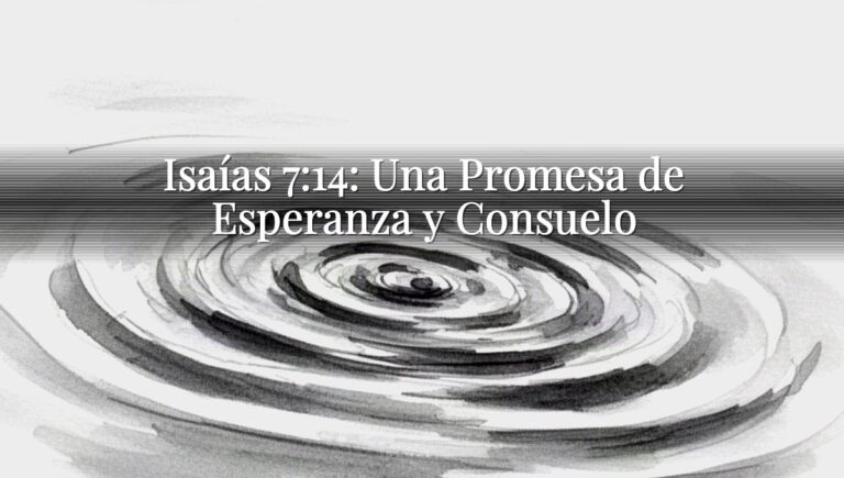 Isaías 7:14: Una Promesa de Esperanza y Consuelo