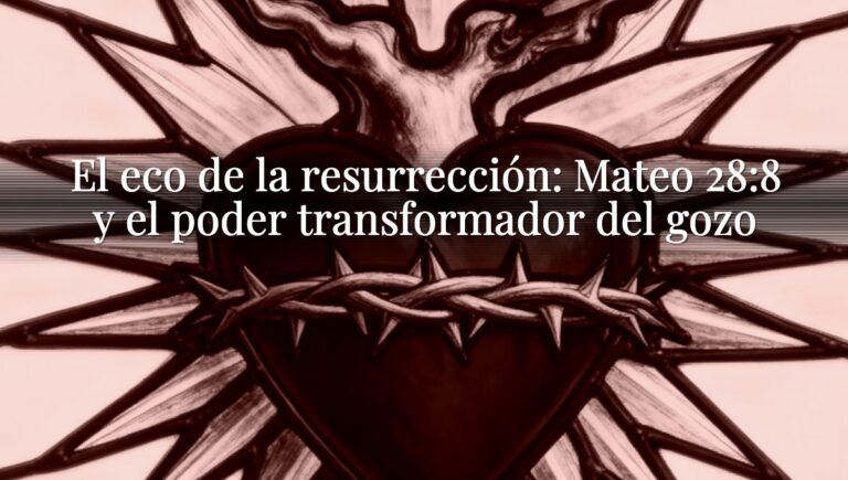 El eco de la resurrección: Mateo 28:8 y el poder transformador del gozo