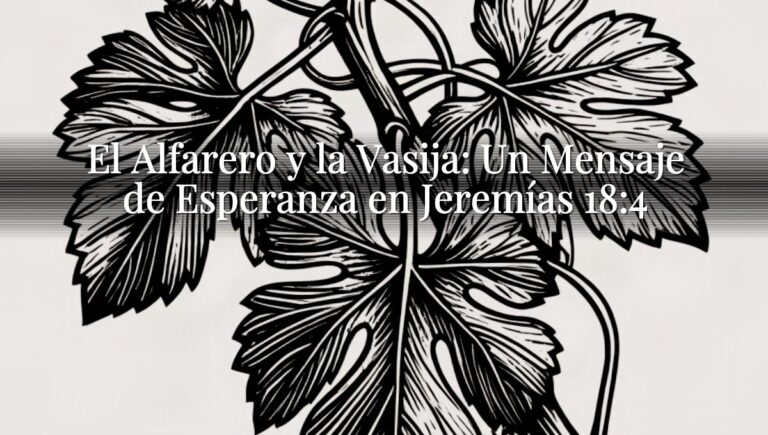 El Alfarero y la Vasija: Un Mensaje de Esperanza en Jeremías 18:4