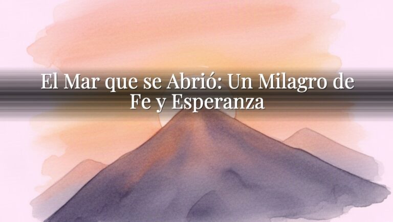 El Mar que se Abrió: Un Milagro de Fe y Esperanza