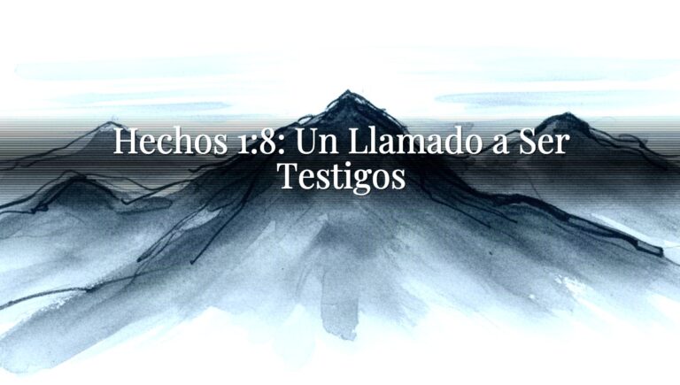 Hechos 1:8: Un Llamado a Ser Testigos