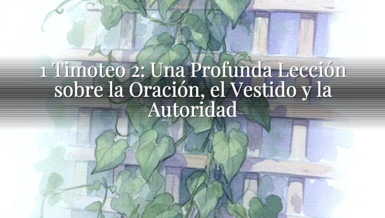 1 Timoteo 2: Una Profunda Lección sobre la Oración, el Vestido y la Autoridad