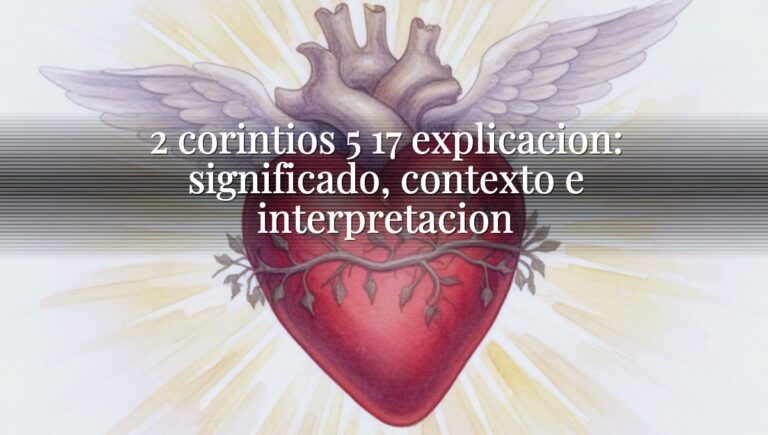 2 corintios 5 17 explicacion: significado, contexto e interpretacion