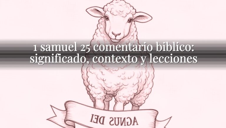 1 samuel 25 comentario biblico: significado, contexto y lecciones