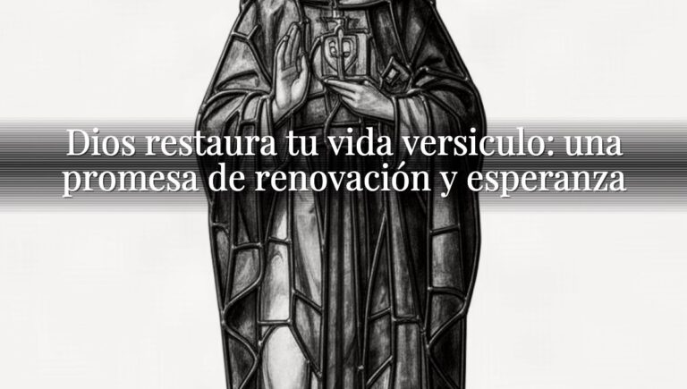Dios restaura tu vida versiculo: una promesa de renovación y esperanza