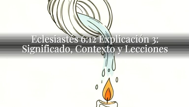 Eclesiastés 6:12 Explicación 3: Significado, Contexto y Lecciones